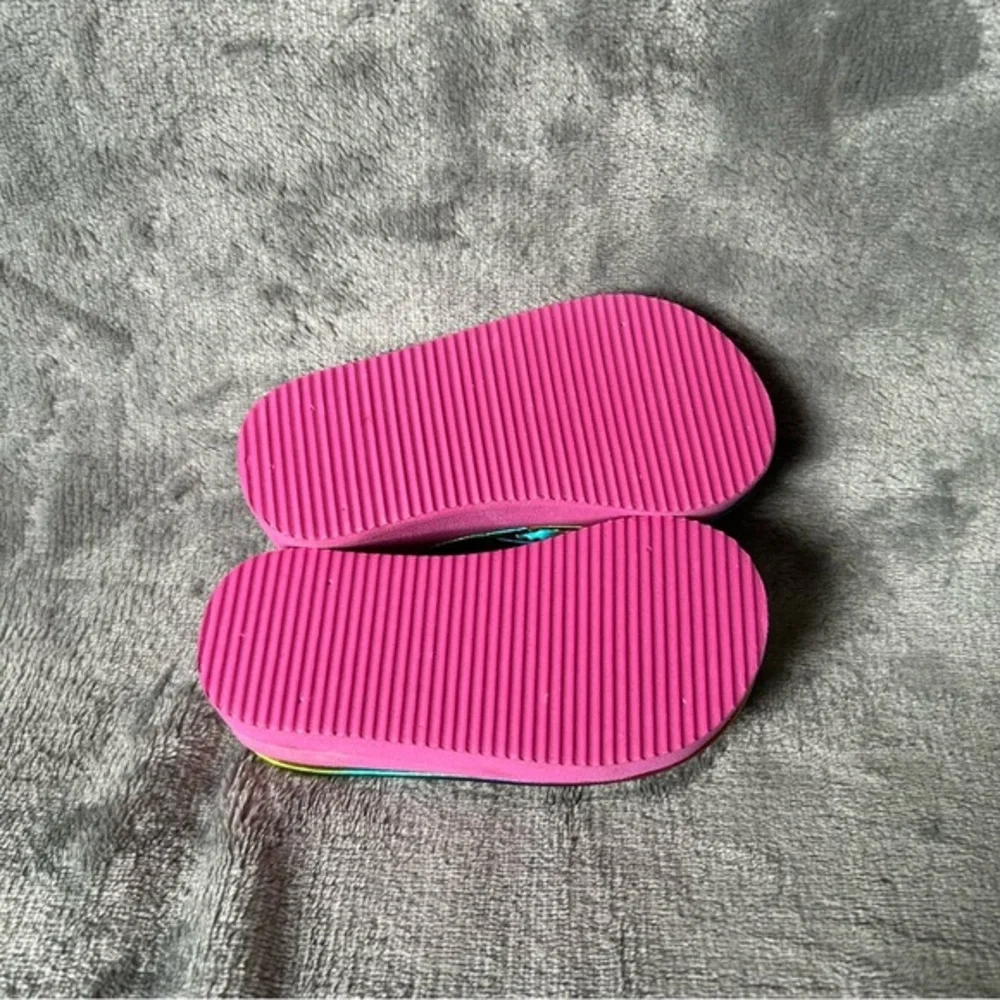 Wedge Sandals Baby Toddler Girls Size Small Pink Flip Flops Lightweight‎ Shoes